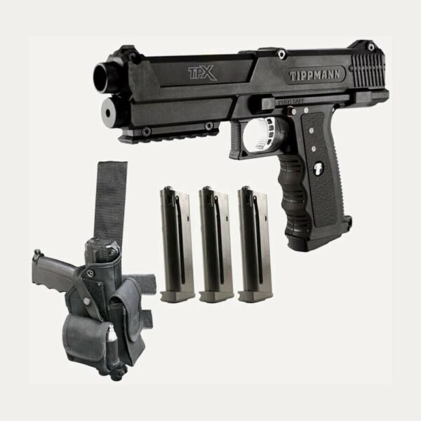 Marcadora de paintball Tippmann TiPX Tru Feed Deluxe Pistol Kit – Negra