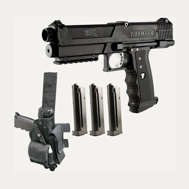 Marcadora de paintball Tippmann TiPX Tru Feed Deluxe Pistol Kit – Negra