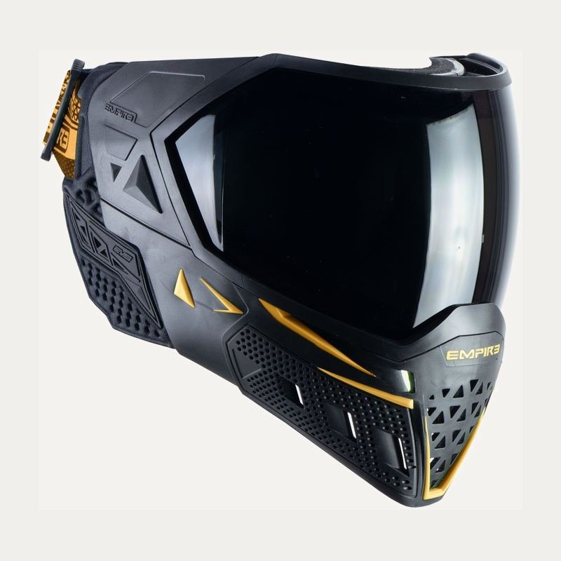 Máscara de paintball Empire EVS SE Hex – Negra/Dorada, lente térmico Ninja