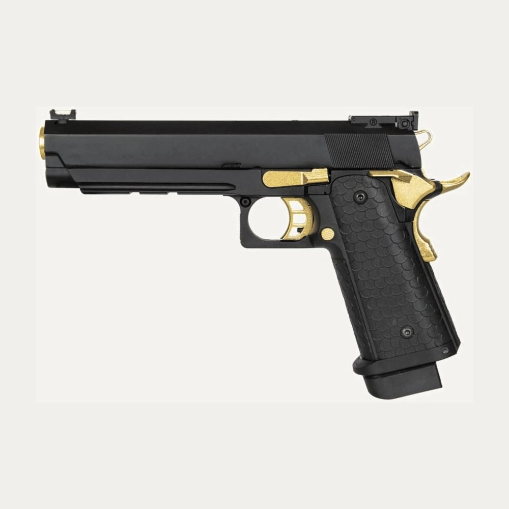 Pistola Airsoft Double Bell 5.1 GBB – Negra/Dorada