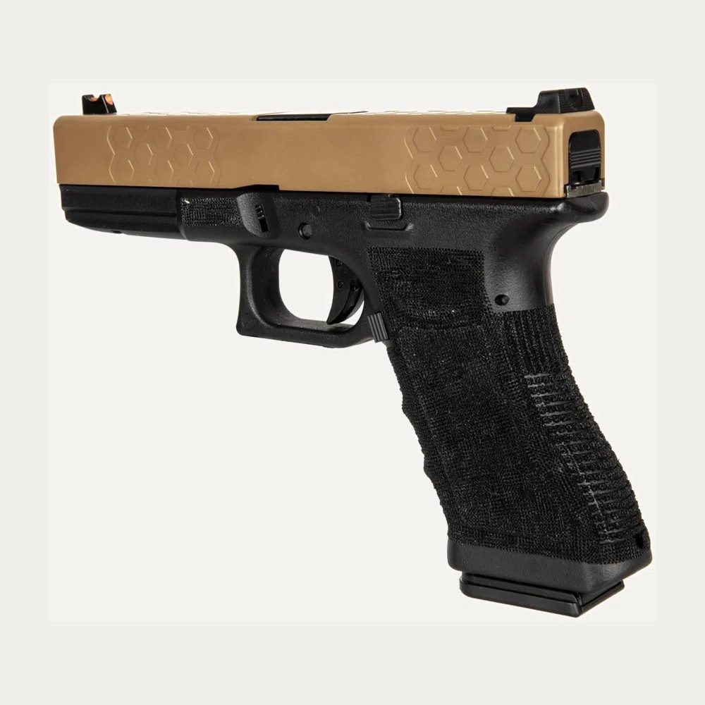 Pistola Airsoft Double Bell Glock 17 CNC Metal GBB – Agarre con stippling