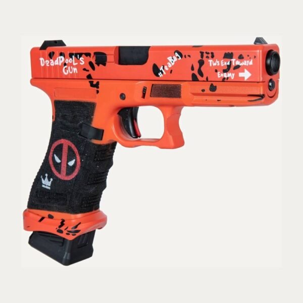 Pistola Airsoft Double Bell Glock 17 Diseño Dead Pool GBB – Naranja