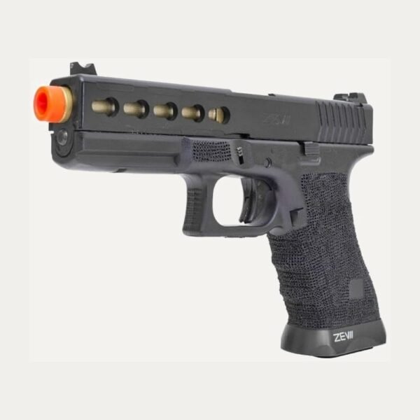 Pistola Airsoft Double Bell Glock 17 Metálica Acabado Cepillado GBB – Negra