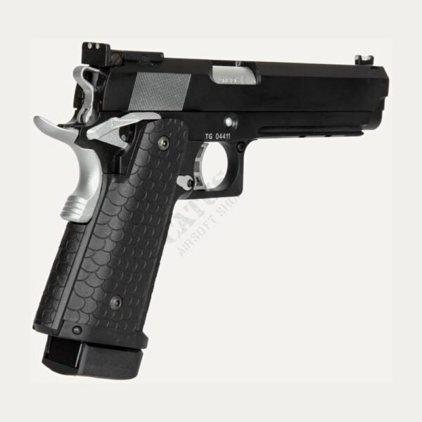 Pistola Airsoft Double Bell TTI 5.1 GBB – Negra/Plateada