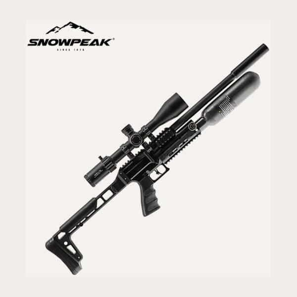 Rifle de aire Snowpeak AP900TB .25 PCP – Negro, botella de fibra de carbono